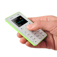 Load image into Gallery viewer, M5 Mini Card Cell Phone Pocket Mobile Phone Low Radiation Cell Phone for Students and Children 128M GSM